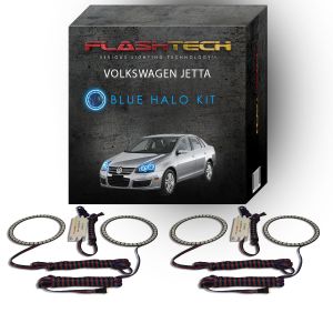 Volkswagen Jetta 2005-2010 Blue LED Halo Headlight Kit