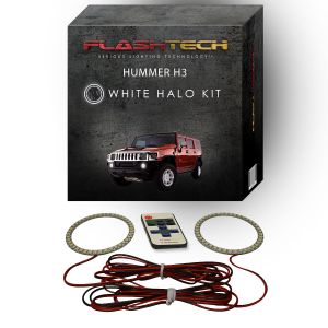 Hummer H3 2006-2010 White LED Halo Fog light Kit with RF Remote