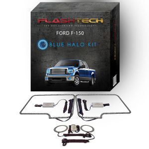 Ford F150 V.3 Fusion Color Change Headlight & LED Halo Fog Light Kit 2009-2015 Blue LED Halo Headlight and Fog light Kit