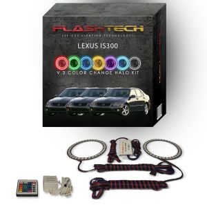 Lexus IS300 2001-2005 V.3 Fusion Color Change LED Halo Fog light Kit with IR Remote
