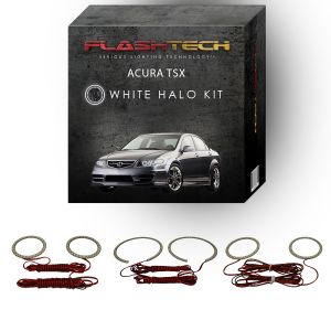 Acura TSX White LED Halo Headlight Kit 2004-2008