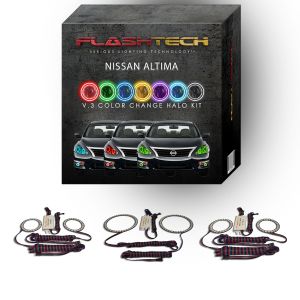 Nissan Altima Sedan V.3 Fusion Color Change Headlight & LED Halo Fog Light Kit 2013-2015