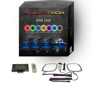 Dodge Ram 2013-2014 V.3 Fusion Color Change LED Halo Fog light Kit with RF Remote
