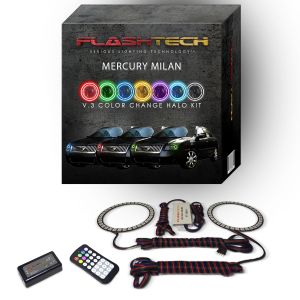 Mercury Milan 2006-2009 V.3 Fusion Color Change LED Halo Headlight Kit with Colorfuse RF Remote