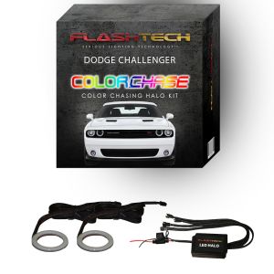 Dodge Challenger 2015-2019 Color Chase External Mount Waterproof LED Halo Fog Light Kit