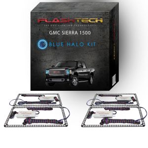 GMC Sierra 2007-2013 Blue LED Halo Headlight Kit