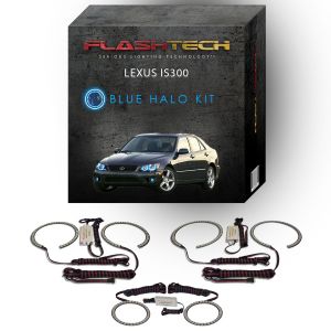 Lexus IS300 V.3 Fusion Color Change Headlight & LED Halo Fog Light Kit 2001-2005 Blue LED Halo Headlight and Fog light Kit