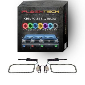 Chevrolet Silverado V.3 Fusion Color Change LED Halo Fog Light Kit 2003-2006