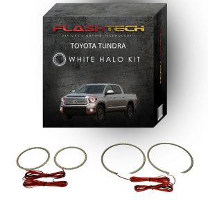 Toyota Tundra White Headlight & LED Halo Fog Light Kit 2014-2015