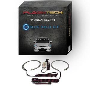 Hyundai Accent 2012-2014 Blue LED Halo Headlight Kit