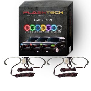 GMC Yukon V.3 Fusion Color Change LED Halo Headlight Kit 2000-2006