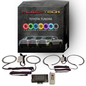 Toyota Tundra V.3 Fusion Color Change Headlight & LED Halo Fog Light Kit 2014-2015 V.3 Fusion Color Change LED Halo Headlight and Fog light Kit with RF Remote