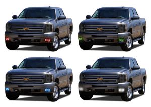 Chevrolet Silverado V.3 Fusion Color Change LED Halo Fog Light Kit 2007-2013