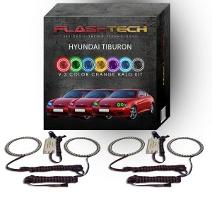 Hyundai Tiburon V.3 Fusion Color Change LED Halo Headlight Kit 2005-2006