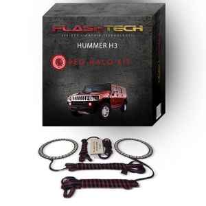 Hummer H3 2006-2010 Red LED Halo Fog light Kit