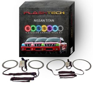 Nissan Titan V.3 Fusion Color Change LED Halo Headlight Kit 2004-2015