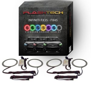 Infiniti FX35 / FX45 V.3 Fusion Color Change LED Halo Headlight Kit 2005-2010