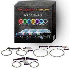 Ford Explorer V.3 Fusion Color Change Headlight & LED Halo Fog Light Kit 2002-2005