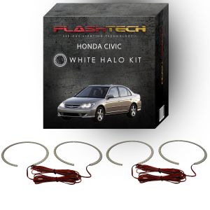 Honda Civic White LED Halo Headlight Kit 2004-2005