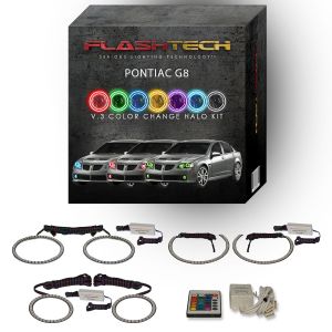 Pontiac G8 V.3 Fusion Color Change Headlight & LED Halo Fog Light Kit 2008-2009 V.3 Fusion Color Change LED Halo Headlight and Fog light Kit with IR Remote
