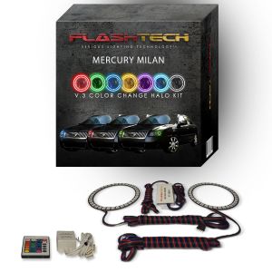 Mercury Milan 2006-2009 V.3 Fusion Color Change LED Halo Headlight Kit with IR Remote