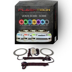 Lexus SC300/400 V.3 Fusion Color Change LED Halo Headlight Kit 1992-2002