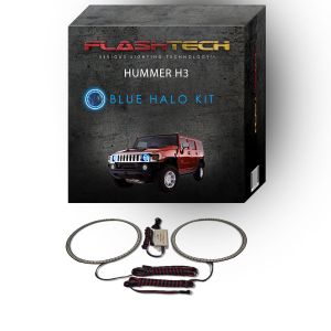 Hummer H3 2006-2010 Blue LED Halo Headlight Kit