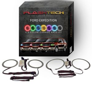Ford Expedition V.3 Fusion Color Change LED Halo Headlight Kit 2003-2006