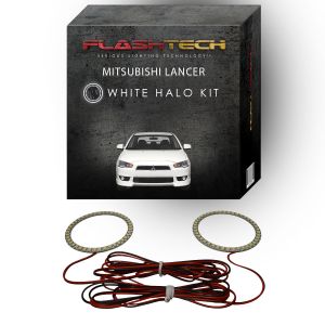 Mitsubishi Lancer White LED Halo Fog Light Kit 2008-2016
