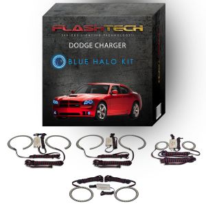 Dodge Charger V.3 Fusion Color Change Headlight & LED Halo Fog Light Kit 2005-2010 Blue LED Halo Headlight and Fog light Kit