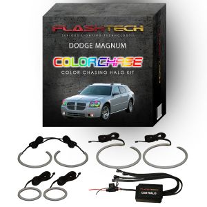 Dodge Magnum ColorChase Headlight & LED Halo Fog Light Kit 2005-2007