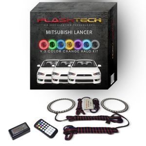 Mitsubishi Lancer 2008-2016 V.3 Fusion Color Change LED Halo Fog light Kit with Colorfuse RF Remote
