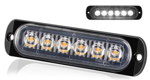 6 LED Slim Strobe Light - White
