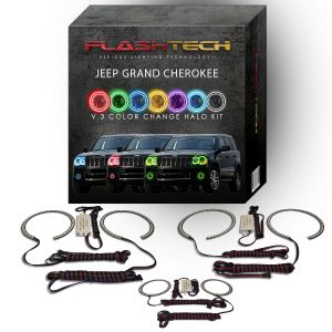 Jeep Grand Cherokee V.3 Fusion Color Change Headlight & LED Halo Fog Light Kit 2005-2007