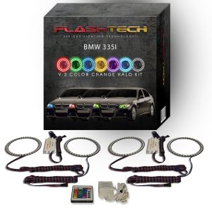 BMW 335i 2006-2008 V.3 Fusion Color Change LED Halo Headlight Kit with IR Remote