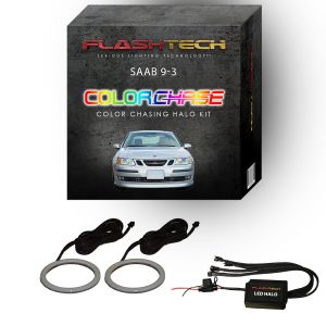 Saab 9-3 ColorChase LED Halo Headlight Kit 2003-2007