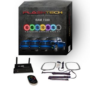 Dodge Ram 2013-2014 V.3 Fusion Color Change LED Halo Fog light Kit with Wifi Remote