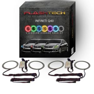 Infiniti Q40 V.3 Fusion Color Change LED Halo Headlight Kit 2014-2015