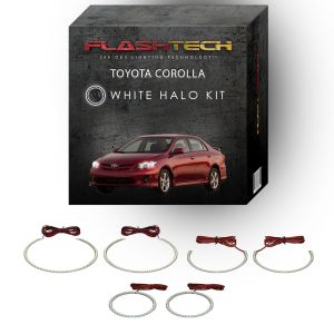 Toyota Corolla White LED Halo Headlight Kit 2009-2010