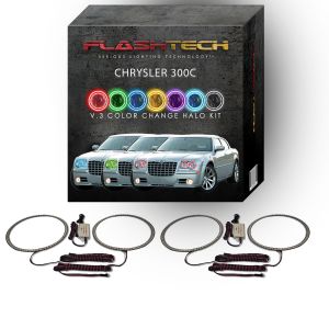 Chrysler 300c V.3 Fusion Color Change LED Halo Headlight Kit 2005-2010