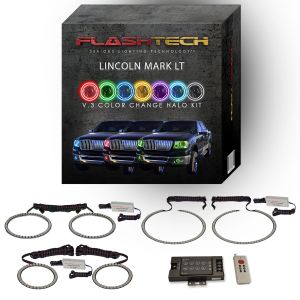 Lincoln Mark LT V.3 Fusion Color Change Headlight & LED Halo Fog Light Kit 2006-2008 V.3 Fusion Color Change LED Halo Headlight and Fog light Kit with RF Remote