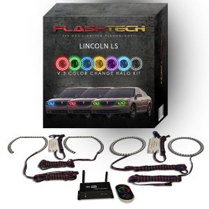 Lincoln LS 2000-2002 V.3 Fusion Color Change LED Halo Headlight Kit with Wifi Remote