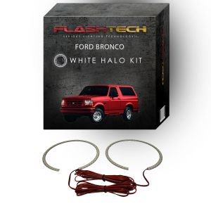 Ford Bronco White LED Halo Headlight Kit 1992-1996