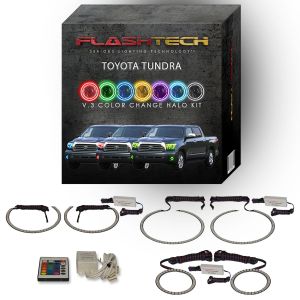 Toyota Tundra V.3 Fusion Color Change Headlight & LED Halo Fog Light Kit 2007-2013 V.3 Fusion Color Change LED Halo Headlight and Fog light Kit with IR Remote