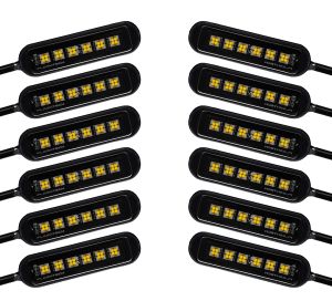Magnetic Mini6 White 12 Piece Rock Light Kit