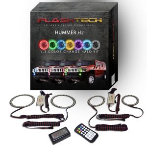 Hummer H2 V.3 Fusion Color Change Headlight & LED Halo Fog Light Kit 2003-2009 V.3 Fusion Color Change LED Halo Headlight and Fog light Kit with Colorfuse RF Remote