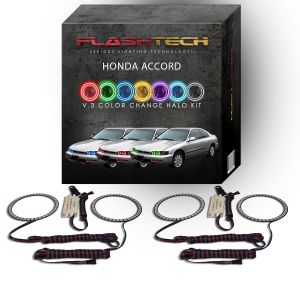 Honda Accord V.3 Fusion Color Change LED Halo Headlight Kit 1994-1997