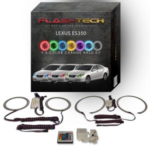 Lexus ES350 2007-2009 V.3 Fusion Color Change LED Halo Headlight Kit with IR Remote