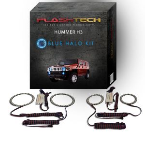 Hummer H3 V.3 Fusion Color Change Headlight & LED Halo Fog Light Kit 2006-2010 Blue LED Halo Headlight and Fog light Kit