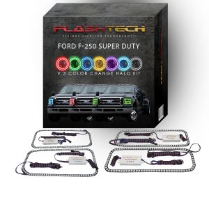 Ford 250 /Ford F350 V.3 Fusion Color Change LED Halo Headlight Kit 2005-2007